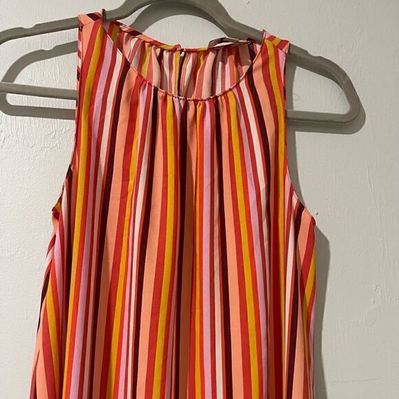 Loft long maxi dress multi color dress XS - Picture 3 of 7